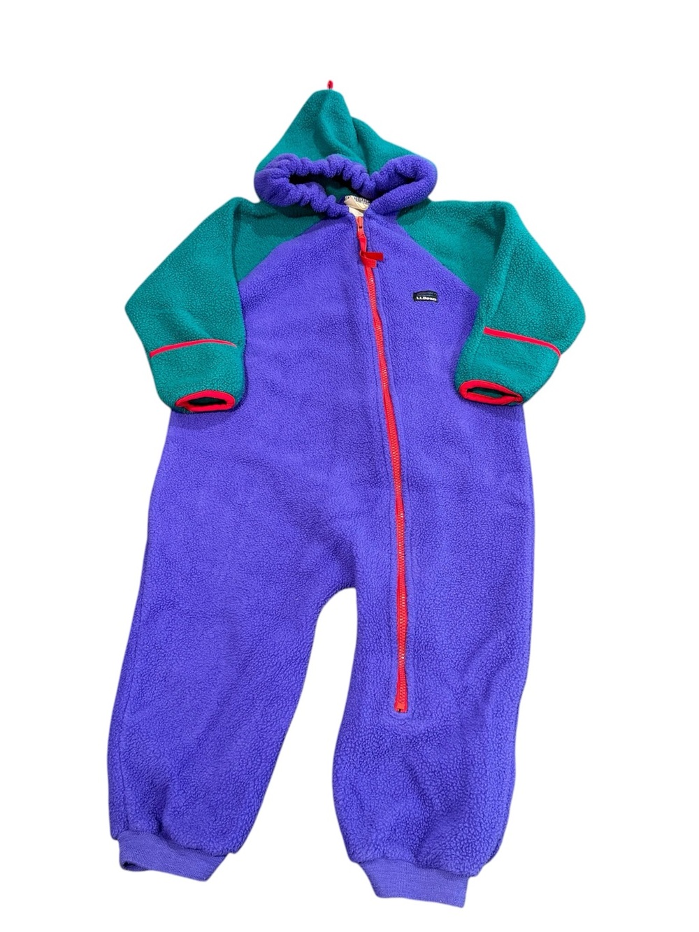Vintage LL Bean fleece bunting toddler 24 month-36 month 90s colorblock